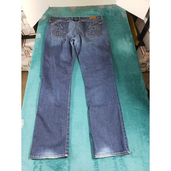 Lucky Brand Jeans Size 14 Womens Blue Stretch Pant Mid Rise Sweet and Straight - Picture 11 of 13
